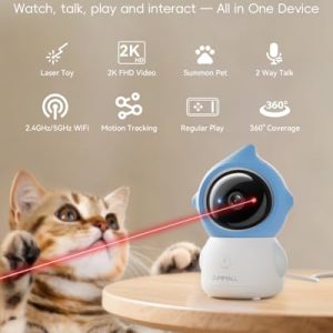 ZUMIMALL 3MP Pet Camera with Laser Toy & AI Detection