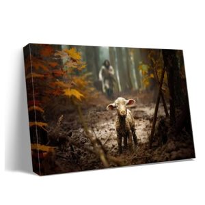 Christian Gifts for Women | Jesus Lost Lamb Wall Art Decor