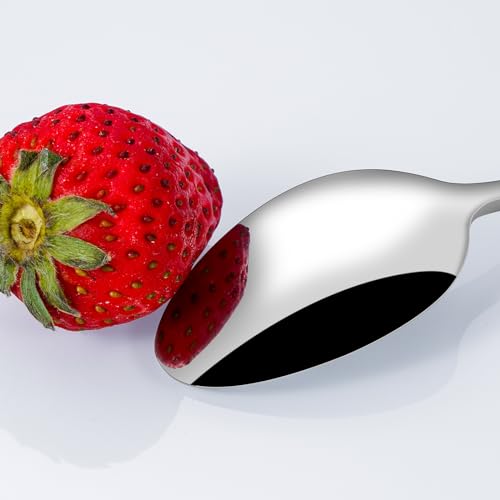 8.4" Hammered Long Handle Stainless Steel Spoons, Set of 6 - Image 6