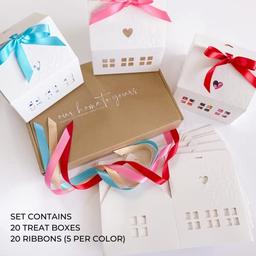 House Shaped Gift Boxes with Ribbons - 20 Pcs - Image 5