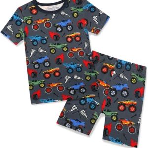 Toddler Truck Bamboo Pajama Set – Boys & Girls Summer PJs