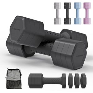 Adjustable 5lb Dumbbell Set for Women – Home Gym Weights