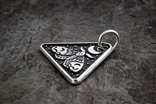 Sterling Silver Moon Moth Necklace - Unique Hawkmoth Jewelry - Image 3