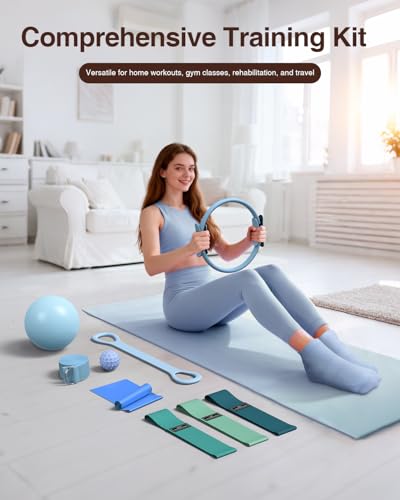 Pilates Home Workout Kit: Ring, Ball & Bands for Women - Image 8