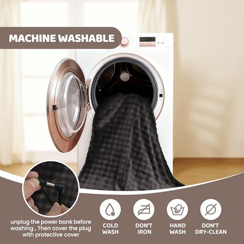 TZOSDOBO Cordless Heated Blanket, Portable with Power Bank - Image 8