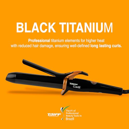 TAIFF Curves 1 1/4" Black Titanium Curling Iron - Image 4