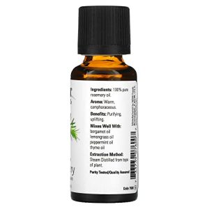 NOW Rosemary Essential Oil – 1 oz, 100% Pure Aromatherapy