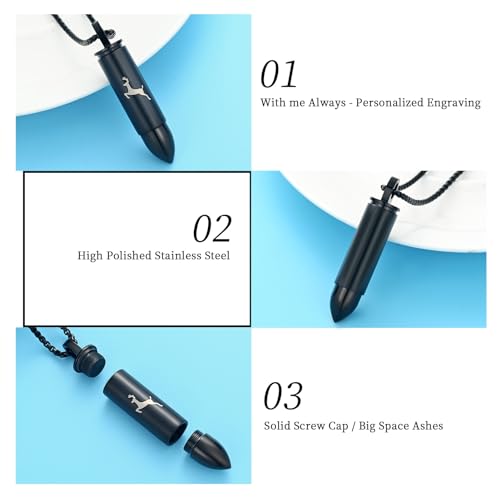 Customized Cross Urn Necklace - Double-Sided Engraving Keepsake - Image 3