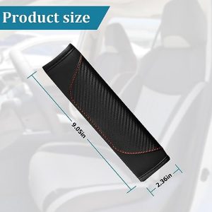 2 Pack Carbon Fiber Seat Belt Covers – Shoulder Pads