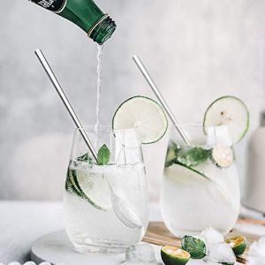 AOOSY 9-inch Stainless Steel Long Handle Spoons, Set of 6