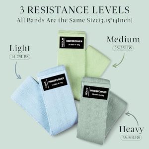 HIMESPORNER Fabric Resistance Bands – 3 Level Workout Set