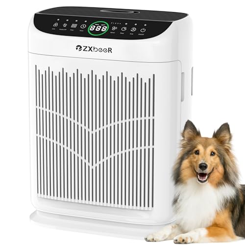 ZXBEER HEPA Air Purifier: Large Room, Pets, Aroma Diffuser