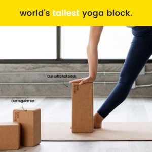 Premium Cork Yoga Blocks – Extra Large for Stability