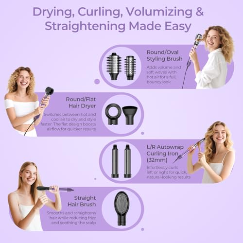 Vincofy 7-in-1 Hot Air Styler - Fast Drying & Volumizing - Image 2