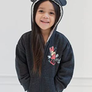 Disney Minnie Mouse Toddler Fleece Zip Hoodie Red/Gray