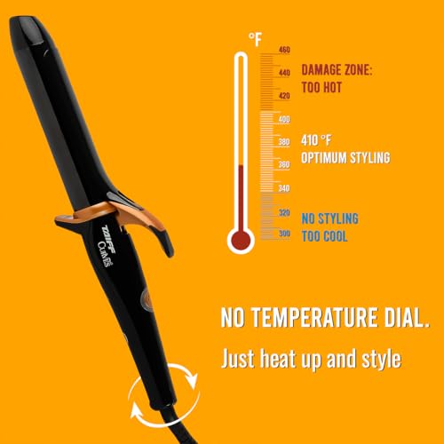 TAIFF Curves 1 1/4" Black Titanium Curling Iron - Image 3