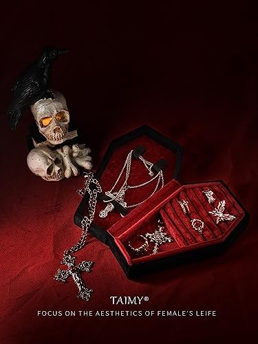 TAIMY Coffin Jewelry Box - Gothic Velvet Organizer - Image 3