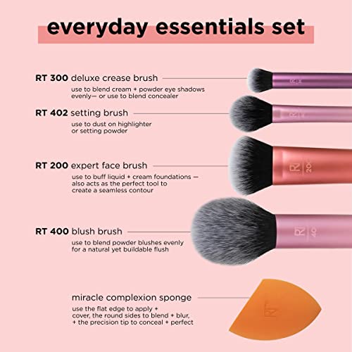 Real Techniques Everyday Essentials Makeup Brush Set - Image 4