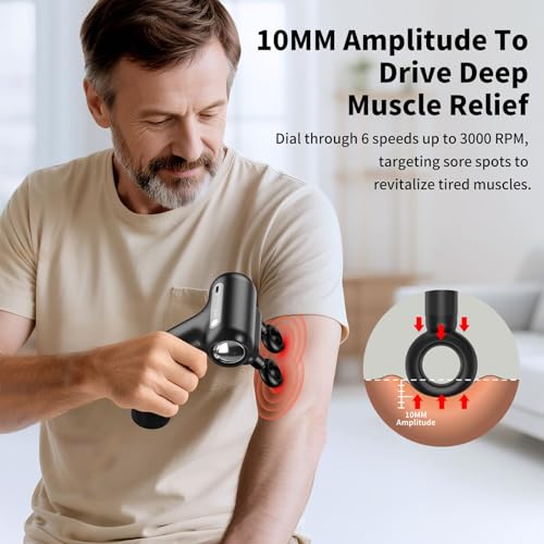 LC-HZLJ Dual-Head Massage Gun with Extension Handle - Image 4