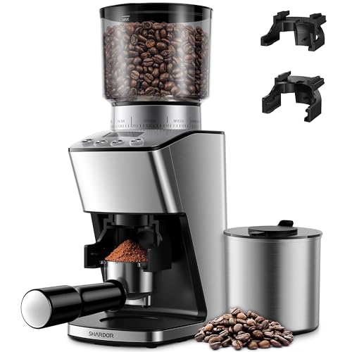 SHARDOR Conical Burr Coffee Grinder: Precision & Timer