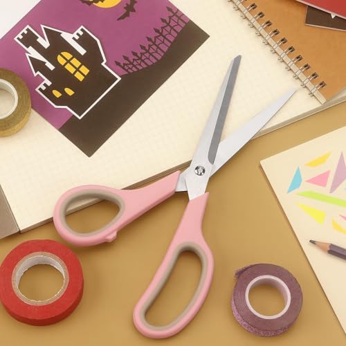 LONGKEY All-Purpose 8.5 Inch Scissors - 3 Pack Comfort-Grip - Image 6