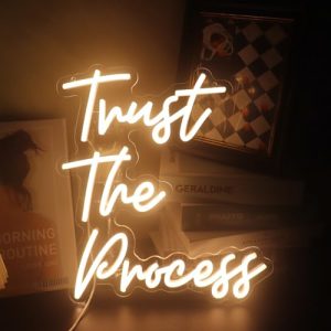 “Trust The Process” LED Neon Sign | USB Wall Art Decor Light
