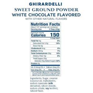 Ghirardelli Sweet Ground White Chocolate Powder, 10lb