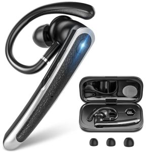 Sisism Wireless Bluetooth Earpiece with Dual-Mic ENC