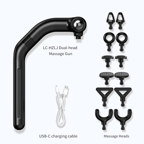 LC-HZLJ Dual-Head Massage Gun with Extension Handle - Image 8