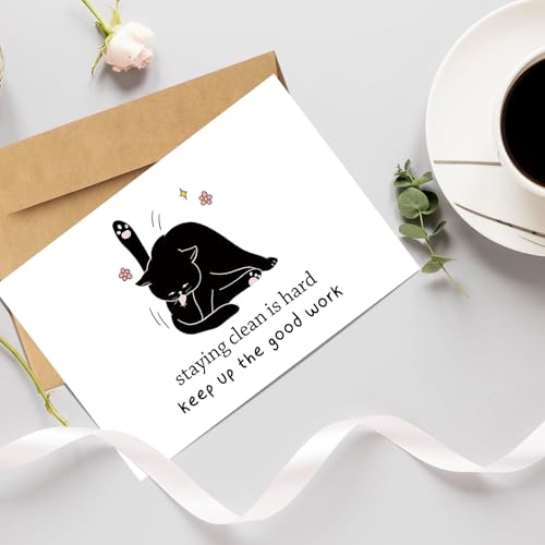 Cat Sobriety Card: Recovery & Soberversary Congrats - Image 4