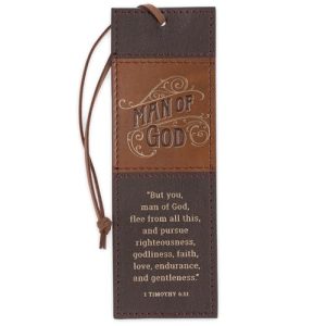 Men’s “Man of God” Vegan Leather Scripture Bookmark