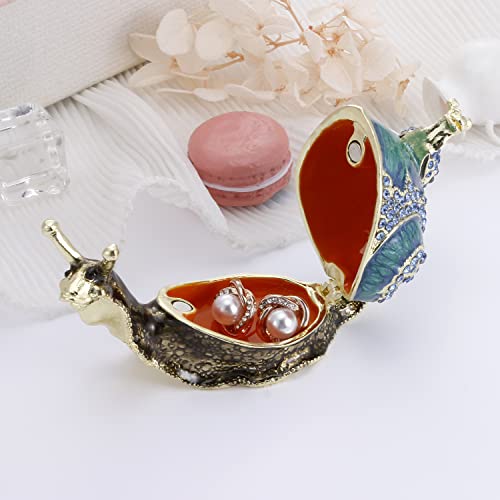 Hand-Painted Snail Trinket Box - Jewelry & Decor - Image 2