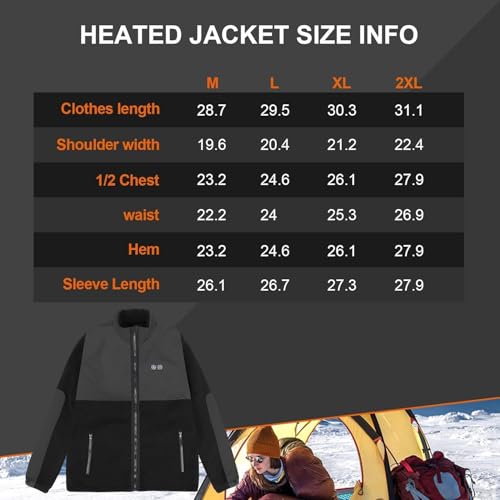 Unisex Fleece Heated Jacket | 7.4V Battery Pack Included - Image 5