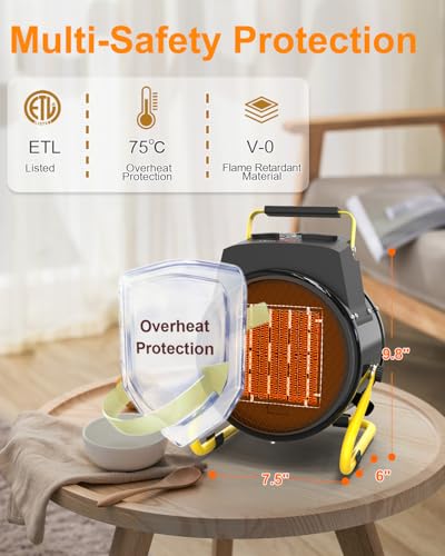 1500W Portable Outdoor Patio Heater with Fast Heating - Image 4