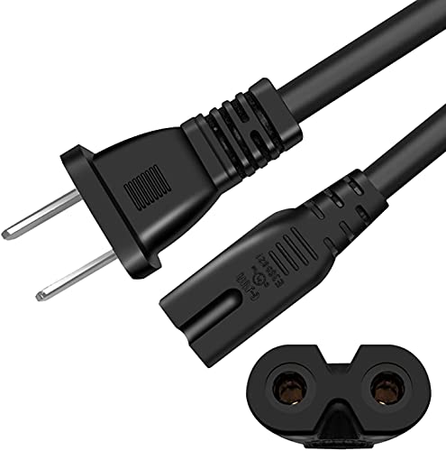 2ft Universal 2-Prong AC Power Cord - 18 AWG Replacement