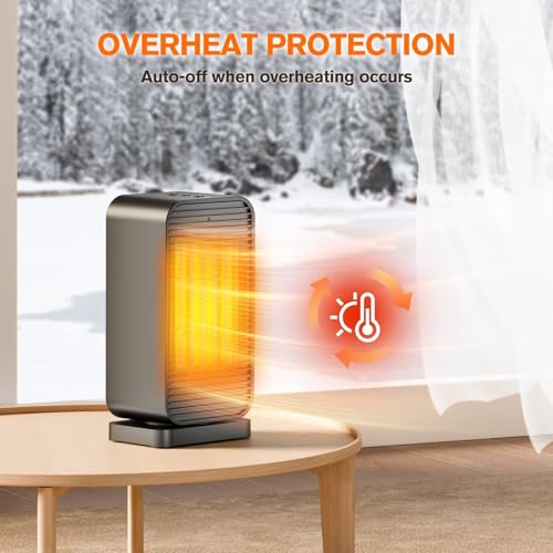 Mini 1500W PTC Desk Heater - Fan Combo, Remote & 50° Swing - Image 8