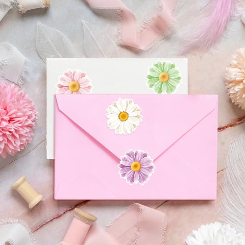 1200pc Flower Sticker Roll: Spring Daisy & Sunflower Decals - Image 4