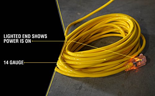 Yellow Jacket 25ft 14/3 15 Amp Premium SJTW Extension Cord - Image 3