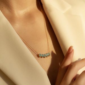 Personalized 925 Sterling Silver Birthstone Necklace