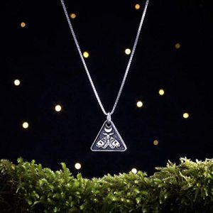 Sterling Silver Moon Moth Necklace – Unique Hawkmoth Jewelry