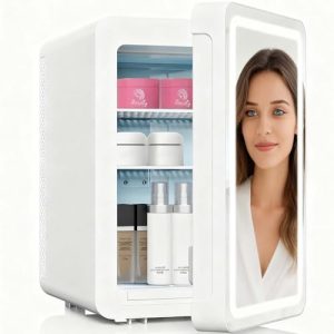 Kikihuose 20L Skincare Fridge with LED Mirror & Warmer
