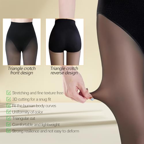 Delcast 2 Pairs Women's Fleece Lined Tights - Winter Warm - Image 4