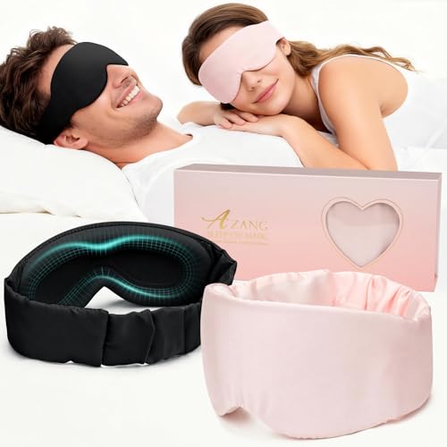 Silk Sleep Mask 2-Pack: 100% Blackout for Deep Sleep