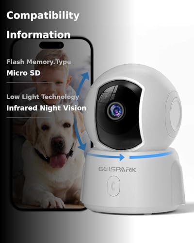 GOLSPARK 2K Indoor Camera: Pan/Tilt, Night Vision, Siren - Image 3