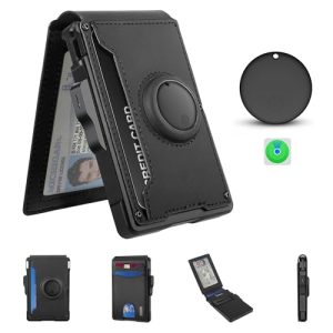 umoven Men’s AirTag Metal Wallet – RFID Blocking Pop-Up