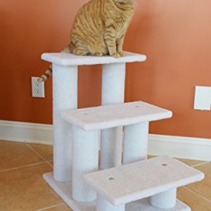 Armarkat 3-Step Pet Steps – Ivory B3001 for Small Animals