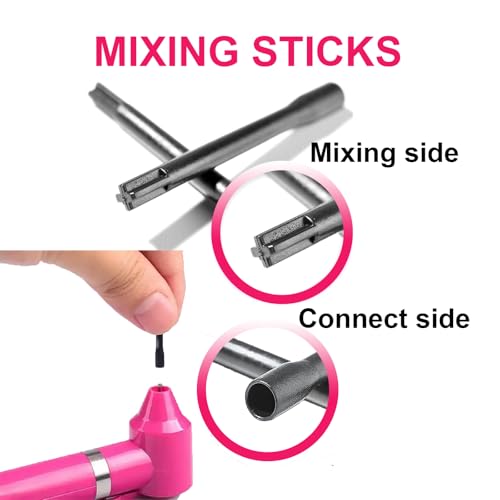 Pink Tattoo Ink Mixer with 100 Sticks - Fast Color Mixing - Image 3
