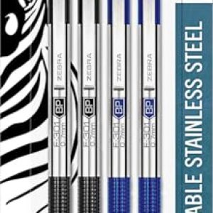 Zebra F-301 Retractable Ballpoint Pens – 4 Pack Fine Point