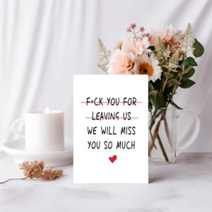 Funny Coworker Leaving Card: Farewell & New Job Wishes