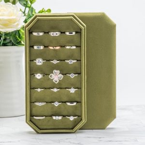 COWFEX Velvet Ring & Earring Organizer Display Tray